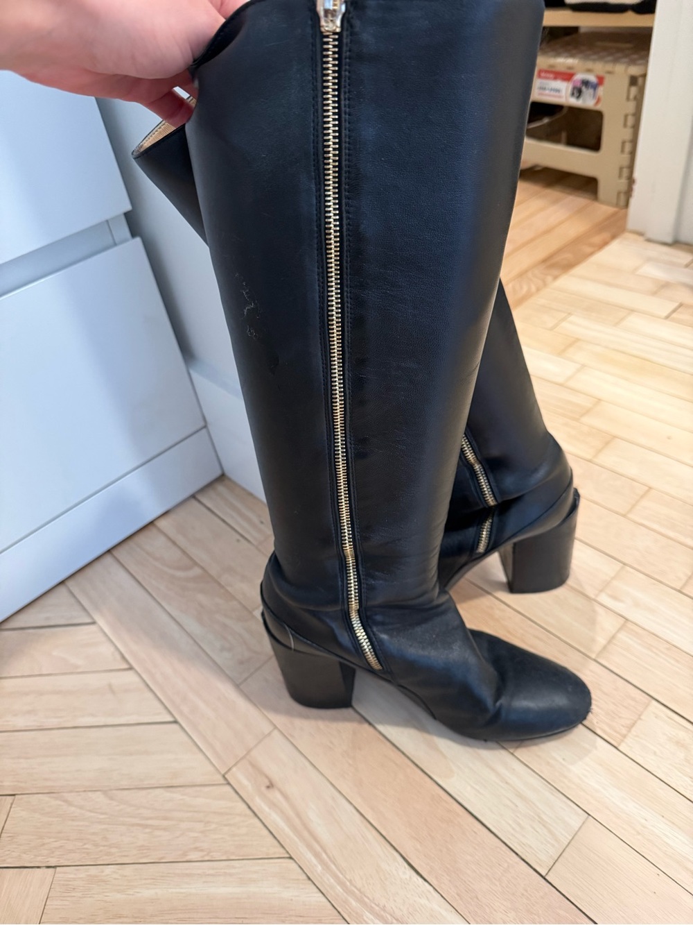Dear Frances Alma Knee Boot, Black